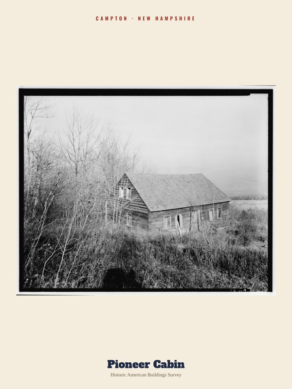 Campton Pioneer Cabin Archive Print artwork detail