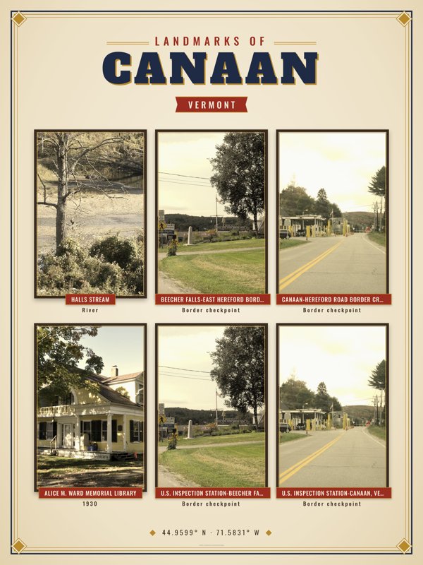 Canaan Landmarks Photo Poster artwork detail
