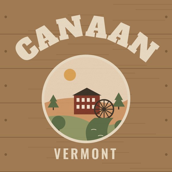 Canaan Hometown Wood Sign artwork detail