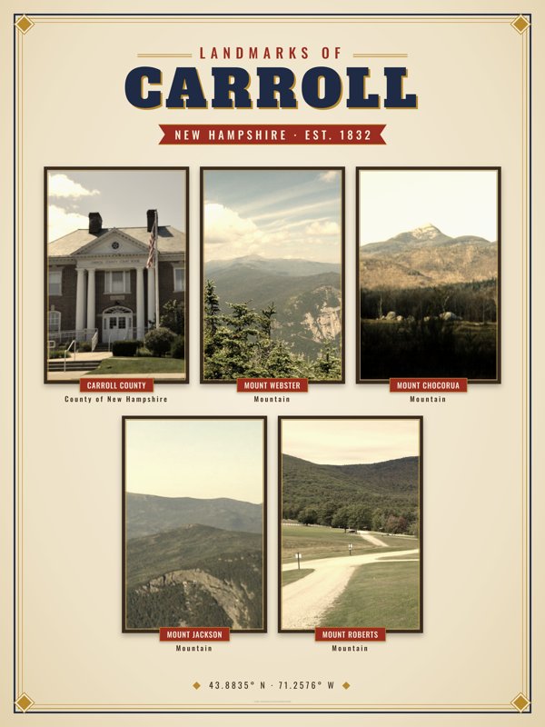 Carroll Landmarks Photo Poster artwork detail