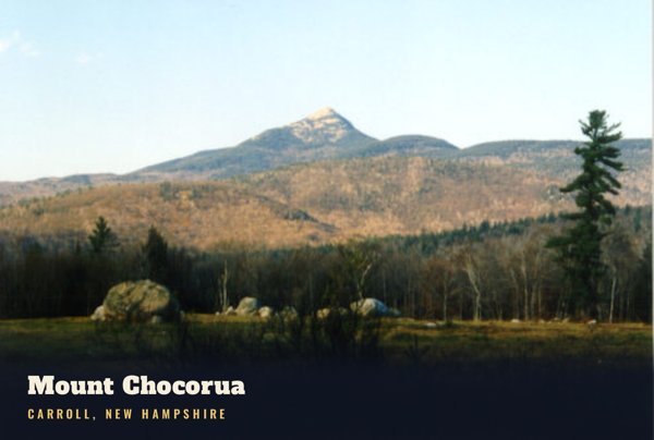 Carroll Mount Chocorua Postcard artwork detail