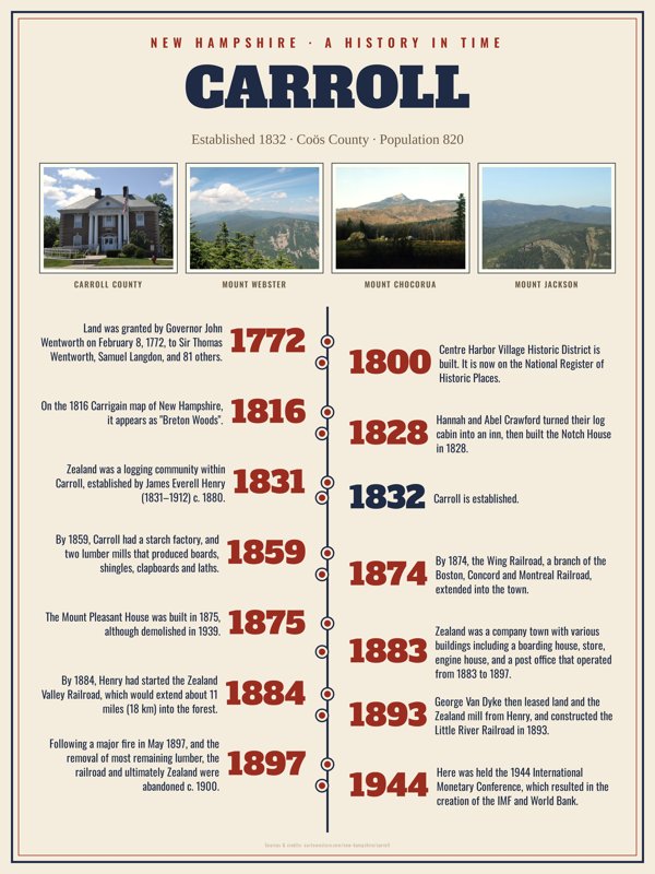 Carroll History Timeline Poster artwork detail