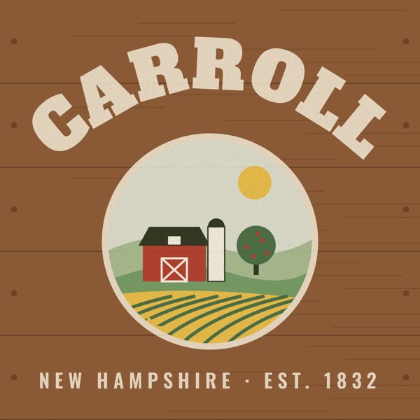 Carroll Hometown Wood Sign artwork detail