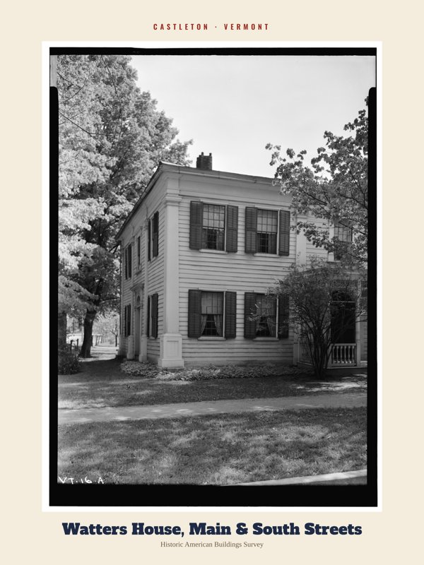 Castleton Watters House, Main & South Streets Archive Print artwork detail