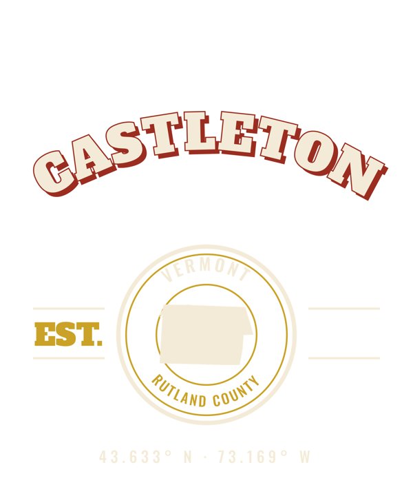 Castleton Est. Tee artwork detail