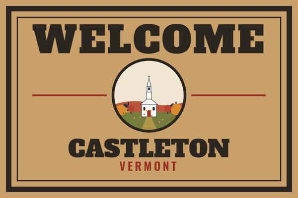 Castleton Welcome Doormat artwork detail