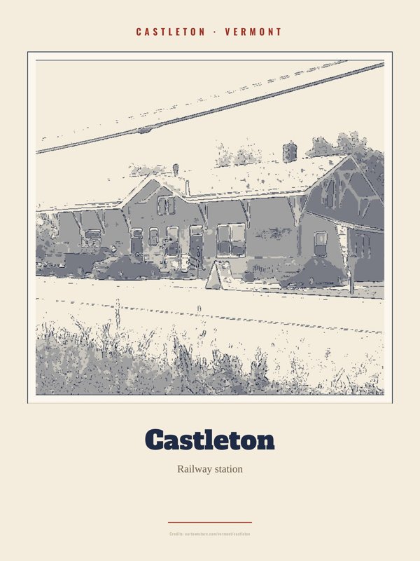 Castleton Castleton Landmark Print artwork detail