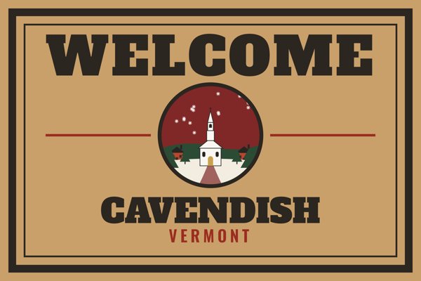 Cavendish Welcome Doormat artwork detail
