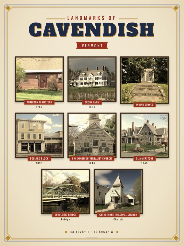 Cavendish Landmarks Photo Poster artwork detail