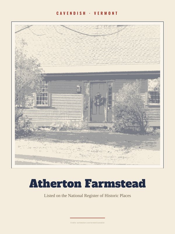 Cavendish Atherton Farmstead Landmark Print artwork detail