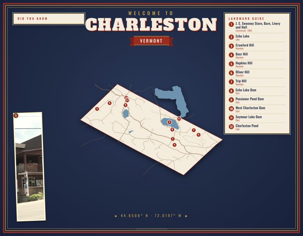 Charleston Map Placemat artwork detail