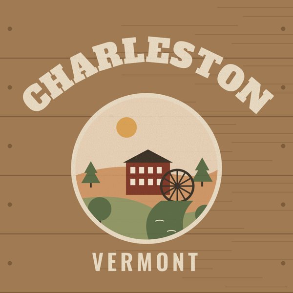 Charleston Hometown Wood Sign artwork detail