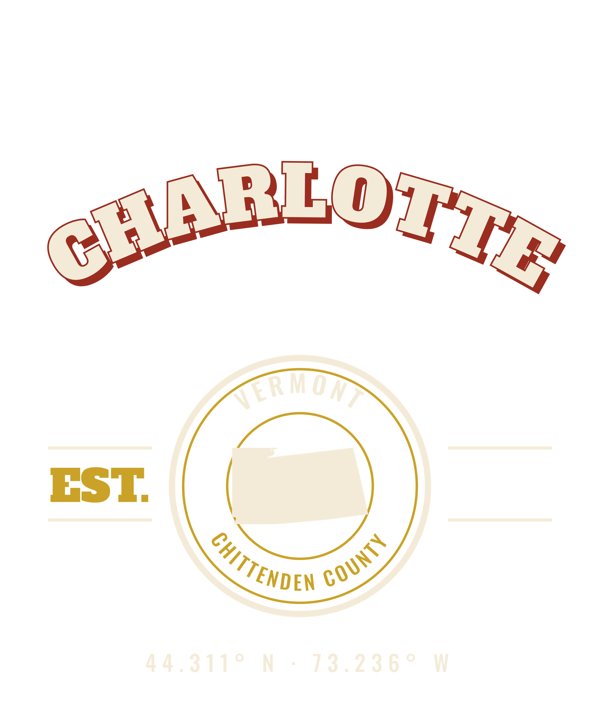 Charlotte Est. Tee artwork detail