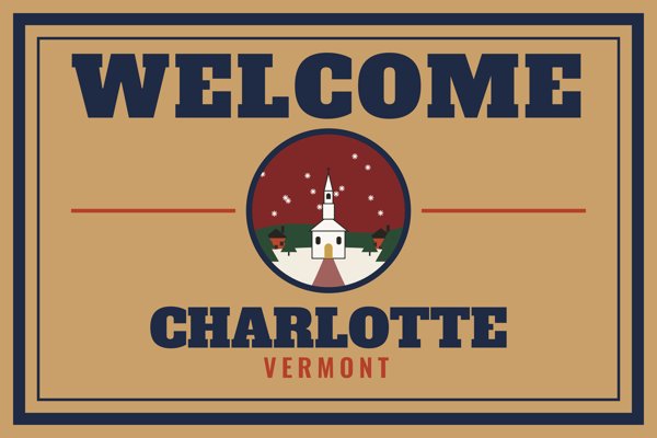 Charlotte Welcome Doormat artwork detail