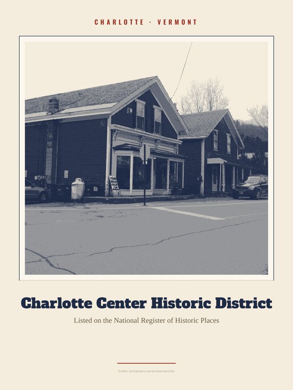 Charlotte Charlotte Center Historic District Landmark Print artwork detail