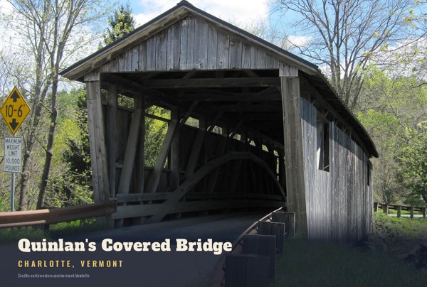 Charlotte Quinlan's Covered Bridge Postcard artwork detail