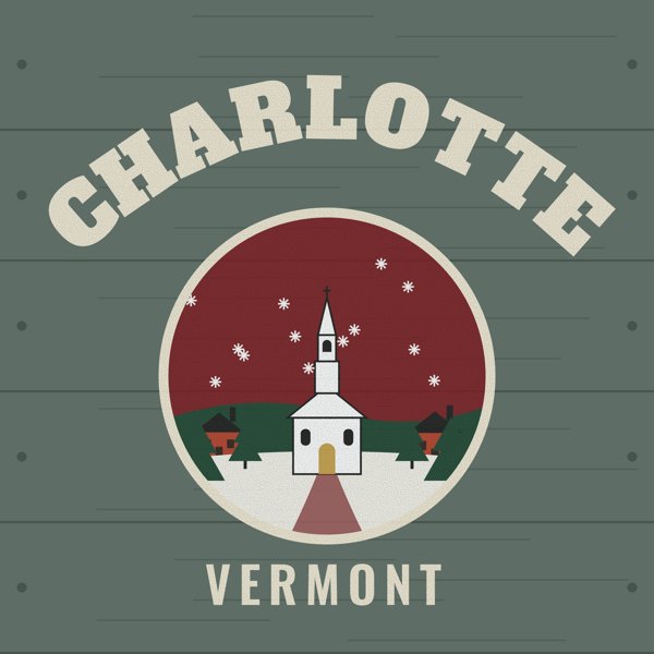 Charlotte Hometown Wood Sign artwork detail