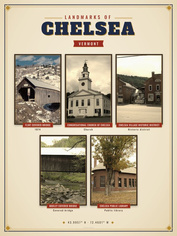 Chelsea Landmarks Photo Poster artwork detail