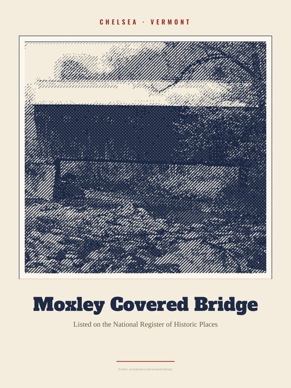 Chelsea Moxley Covered Bridge Landmark Print artwork detail