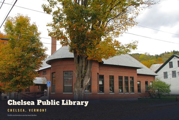 Chelsea Chelsea Public Library Postcard artwork detail