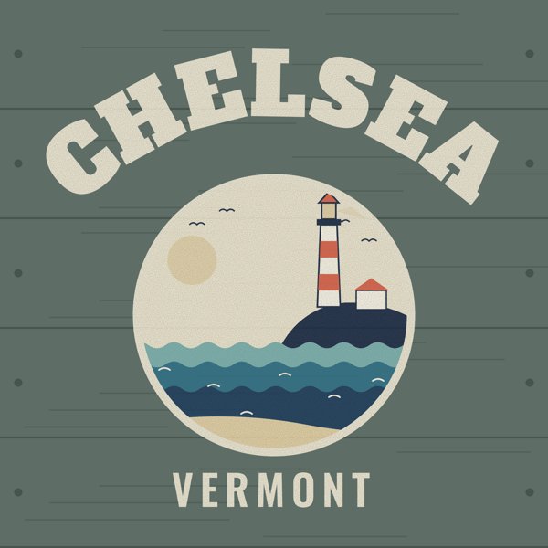 Chelsea Hometown Wood Sign artwork detail