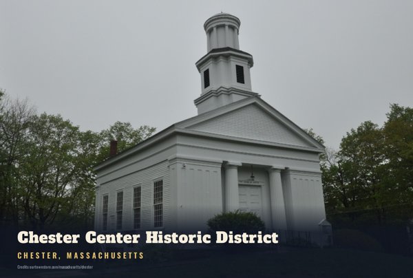 Chester Chester Center Historic District Postcard artwork detail