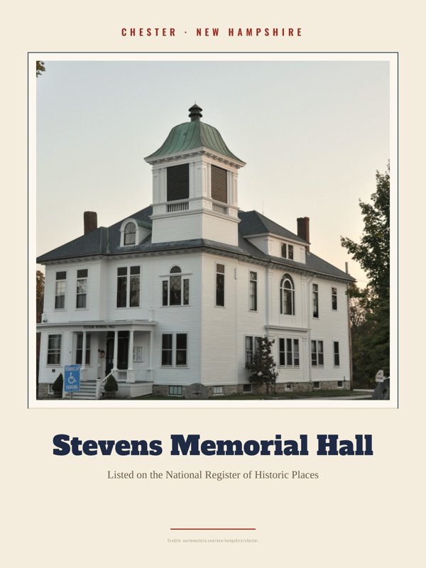 Chester Stevens Memorial Hall Landmark Print artwork detail