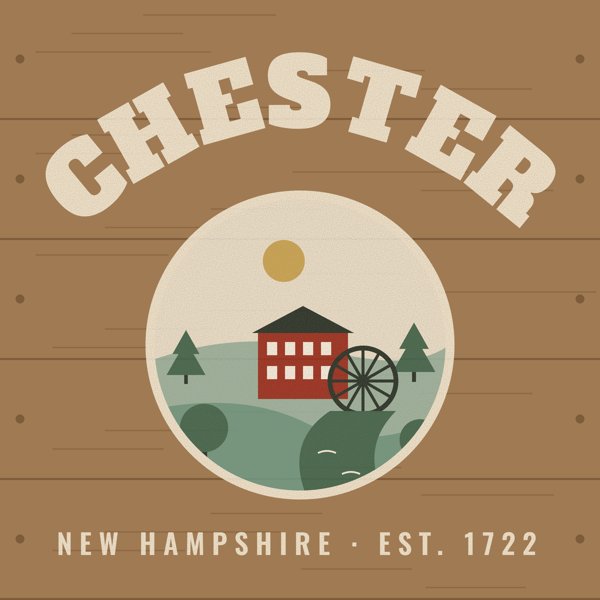 Chester Hometown Wood Sign artwork detail