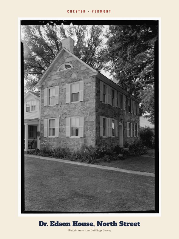 Chester Dr. Edson House, North Street Archive Print artwork detail