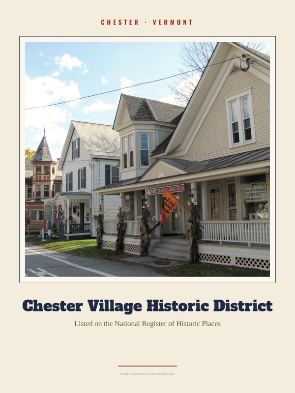 Chester Chester Village Historic District Landmark Print artwork detail