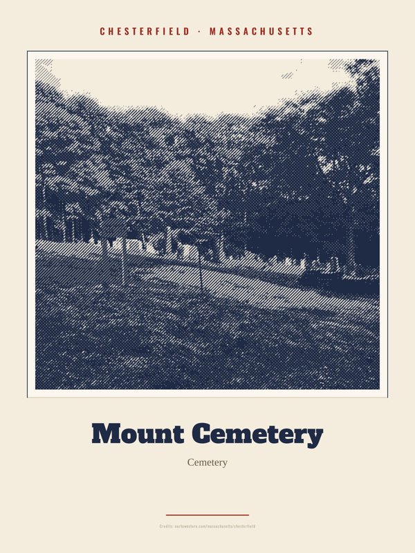 Chesterfield Mount Cemetery Landmark Print artwork detail