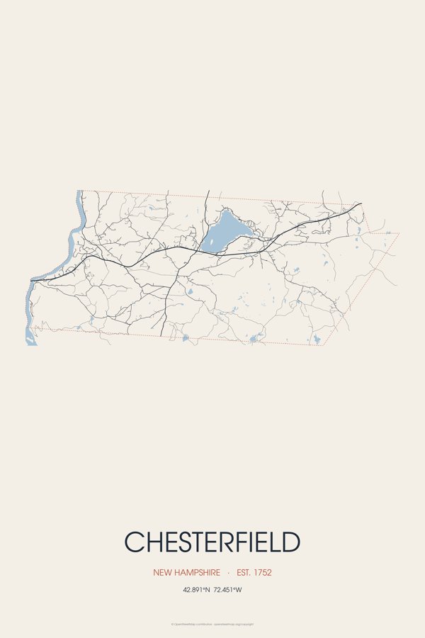 Chesterfield Street Map Poster · Linen artwork detail