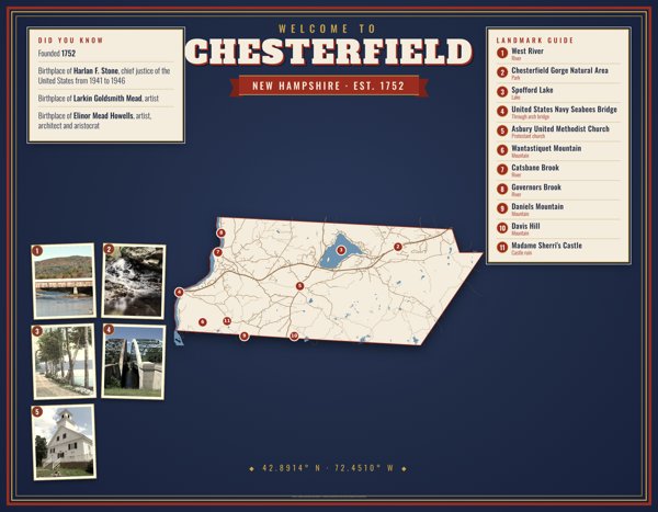 Chesterfield Map Placemat artwork detail