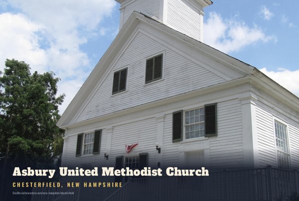 Chesterfield Asbury United Methodist Church Postcard artwork detail
