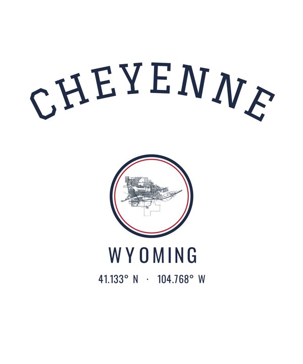 Cheyenne Hometown Ornament artwork detail