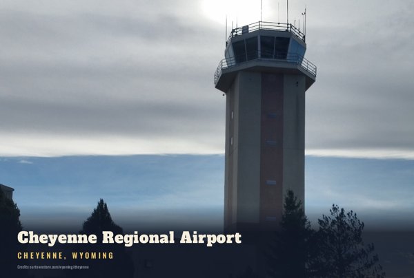 Cheyenne Cheyenne Regional Airport Postcard artwork detail