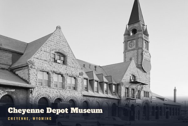 Cheyenne Cheyenne Depot Museum Postcard artwork detail