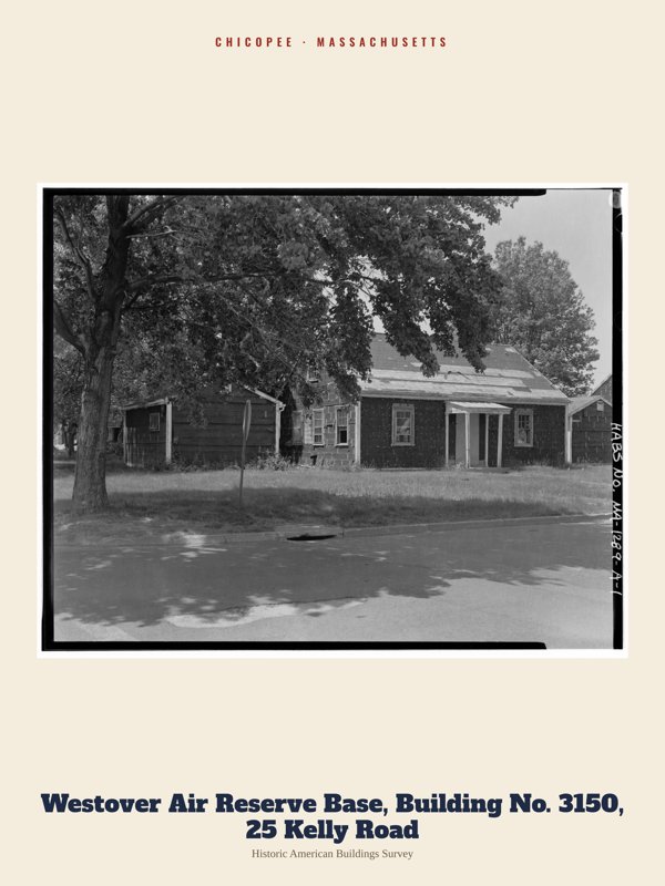 Chicopee Westover Air Reserve Base, Building No. 3150, 25 Kelly Road Archive Print artwork detail