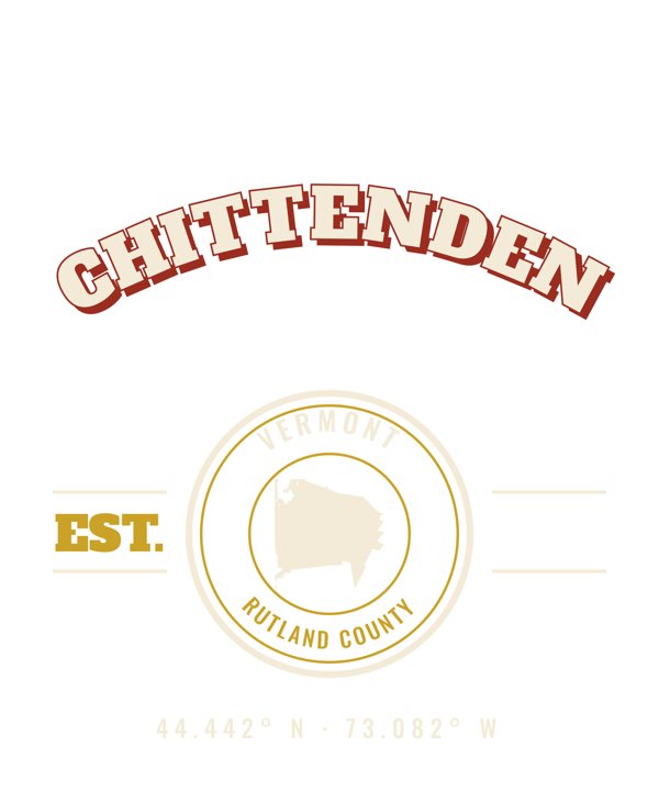 Chittenden Est. Tee artwork detail