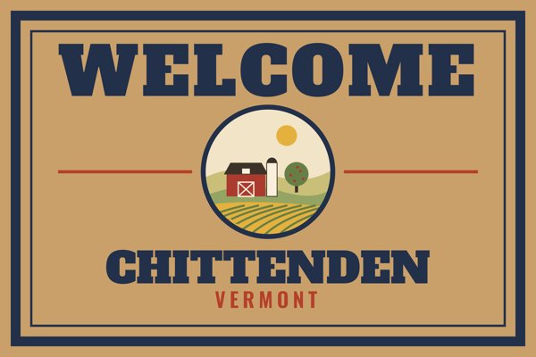 Chittenden Welcome Doormat artwork detail