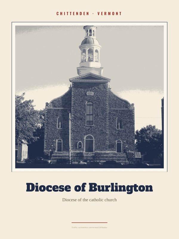 Chittenden Diocese of Burlington Landmark Print artwork detail