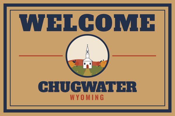Chugwater Welcome Doormat artwork detail