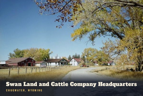 Chugwater Swan Land and Cattle Company Headquarters Postcard artwork detail