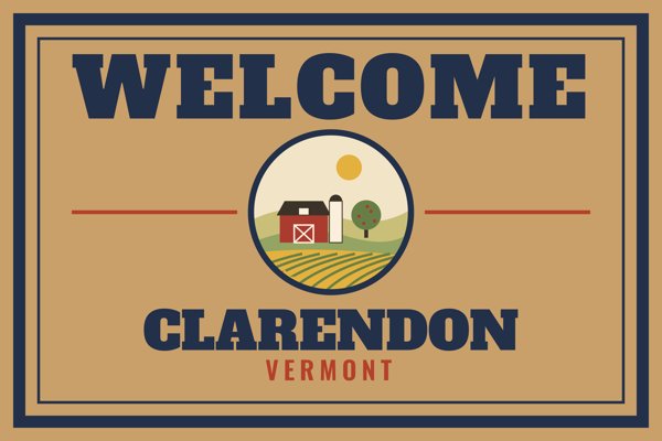 Clarendon Welcome Doormat artwork detail