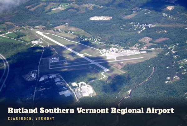 Clarendon Rutland Southern Vermont Regional Airport Postcard artwork detail