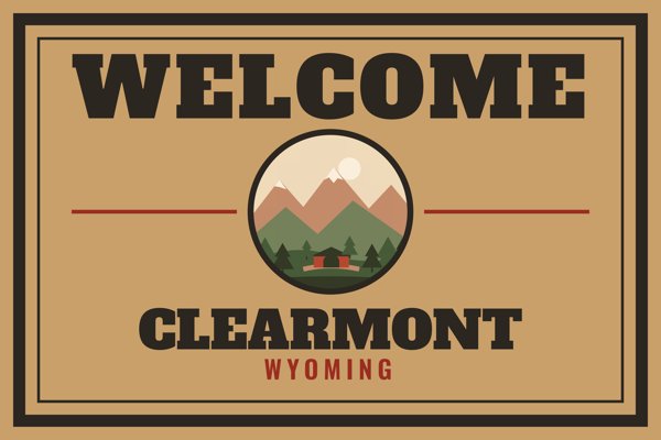 Clearmont Welcome Doormat artwork detail