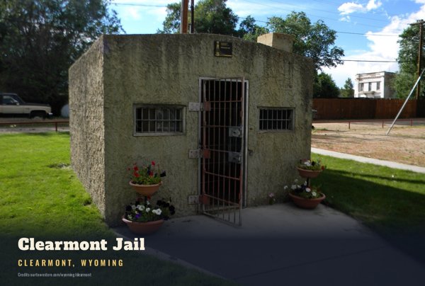 Clearmont Clearmont Jail Postcard artwork detail
