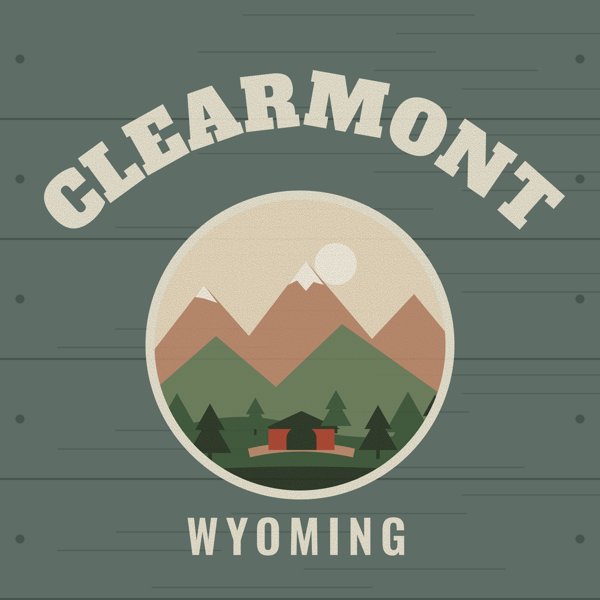 Clearmont Hometown Wood Sign artwork detail