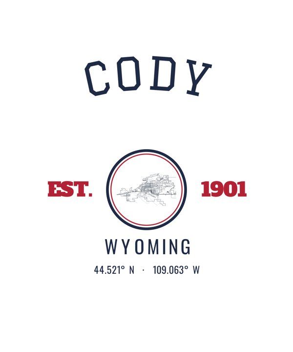 Cody Hometown Ornament artwork detail