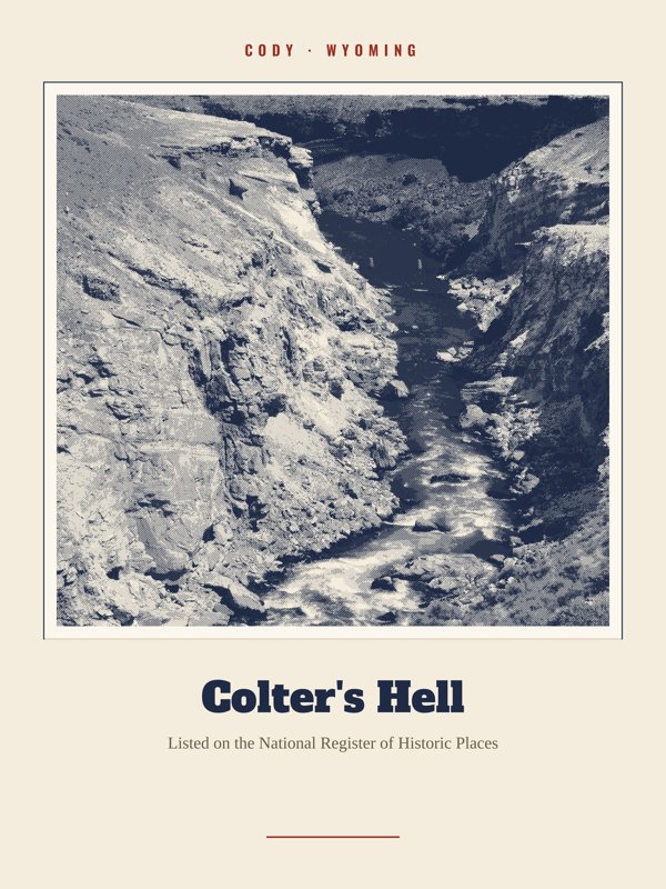 Cody Colter's Hell Landmark Print artwork detail